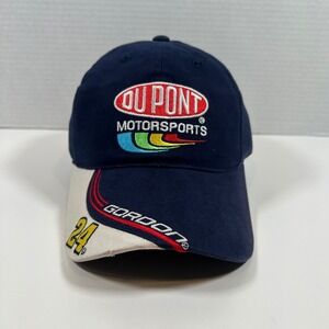 Jeff Gordon DuPont Hat Navy Blue Winners Circle NASCAR 24 Vintage